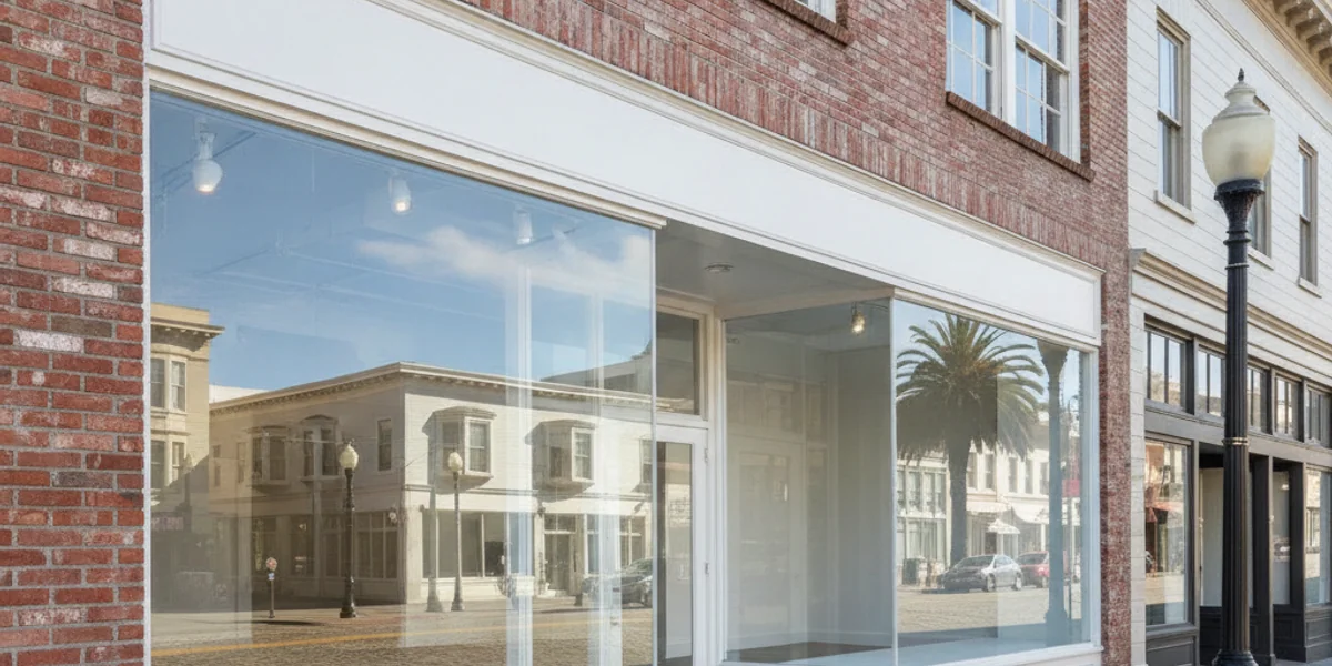 Retail storefront space for lease on a San Francisco shopping corridor